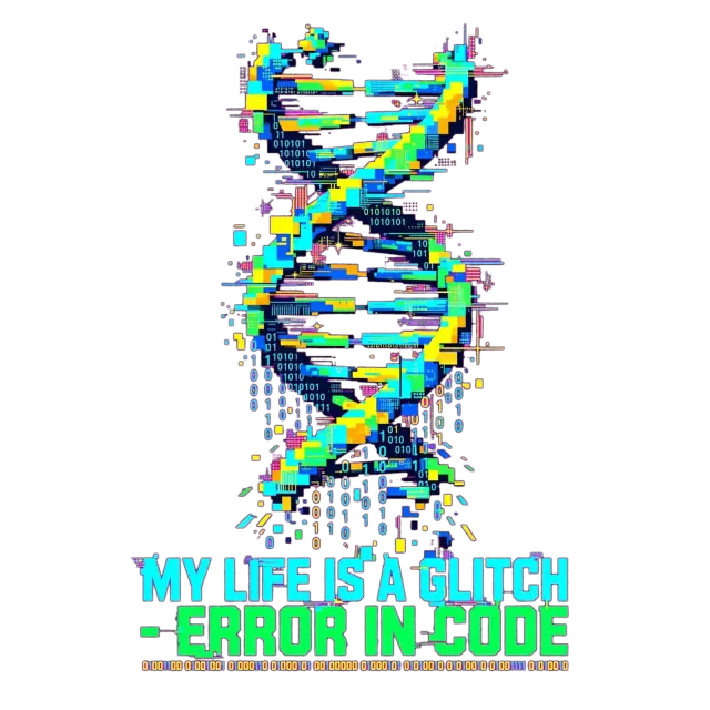 T-Shirt Glitch nel Mio Codice DNA