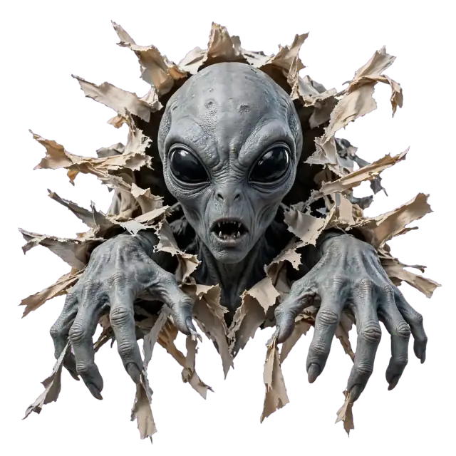 Alien bricht durch die Wand Horror T-Shirt