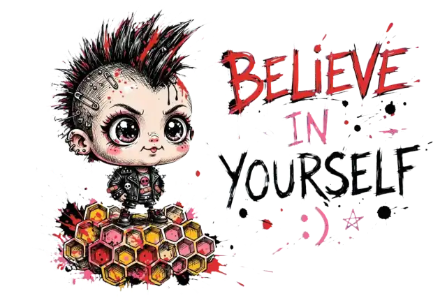 Believe In Yourself Punk Chibi T-Shirt