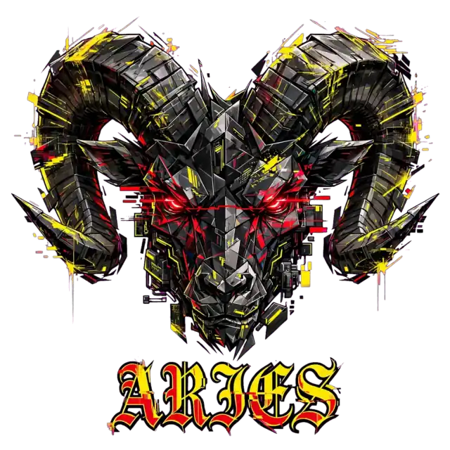 Cybernetic Aries Glitch Ram T-Shirt