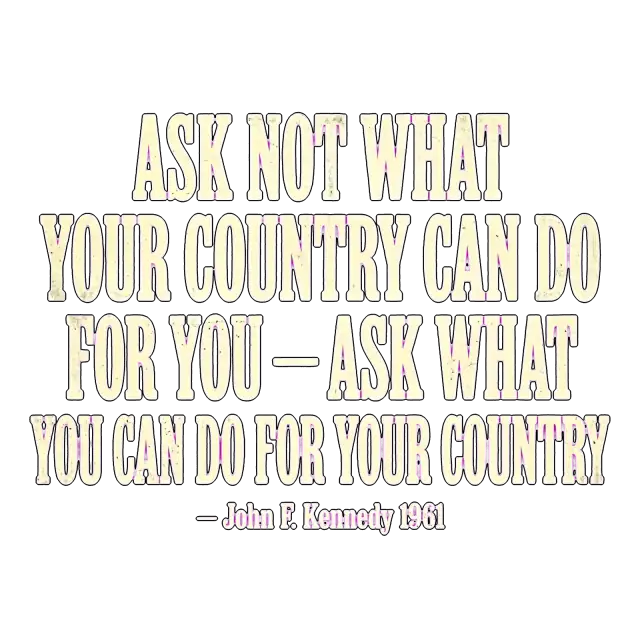 JFK Iconic Inaugural Speech Quote Apparel
