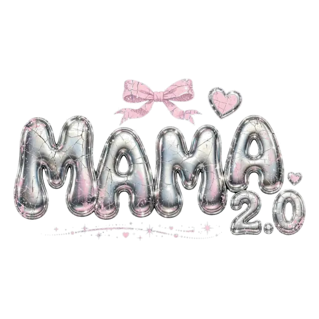Mama 2.0 Silver Chrome Balloon Graphic