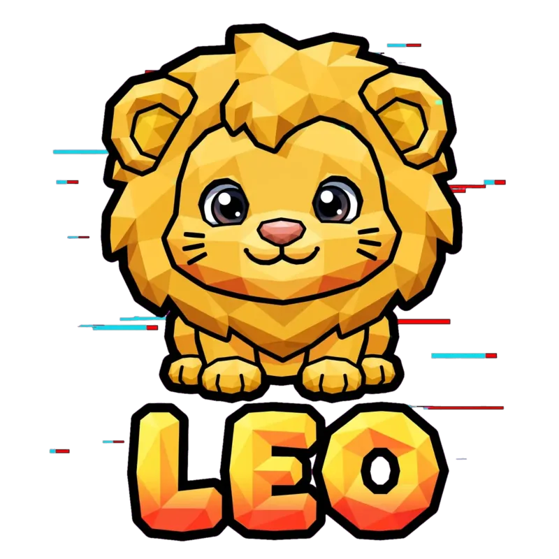 Lindo Cachorro de León Geométrico Leo