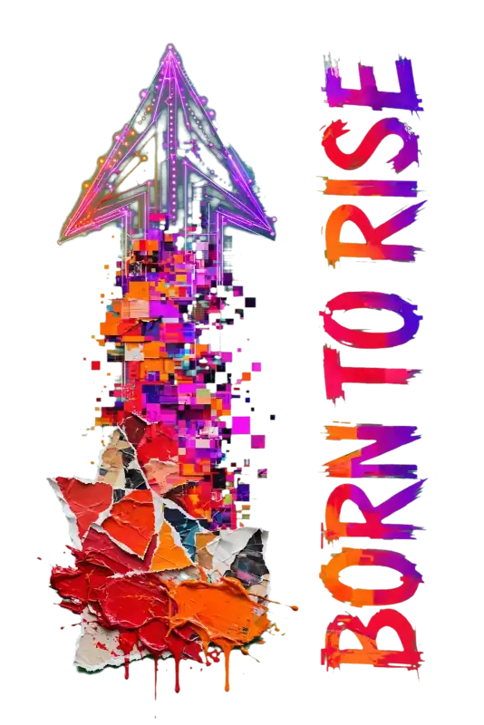 Sweat à Capuche Glitch Arrow Born To Rise