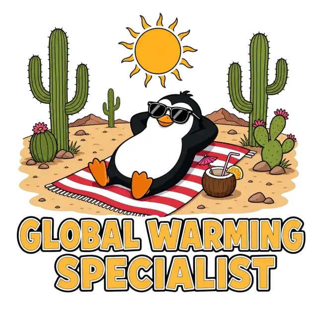 Global Warming Spezialist Pinguin Sommer