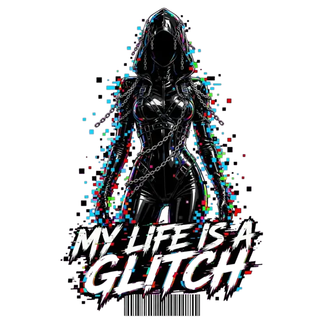Cyberpunk My Life Is A Glitch Hoodie