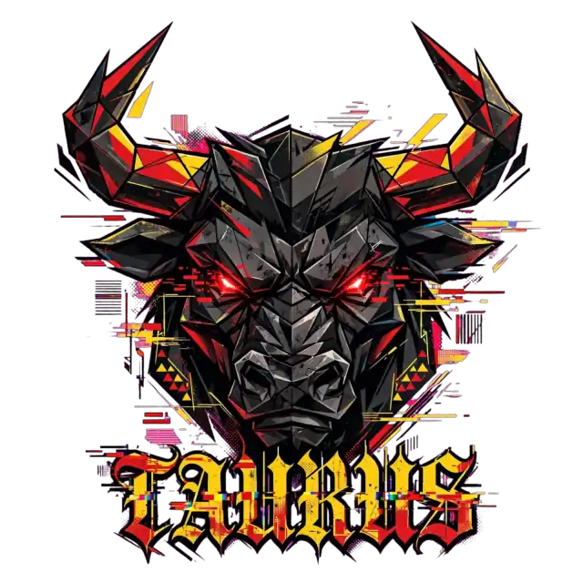 Cyberpunk Taurus Glitch Bull T-Shirt