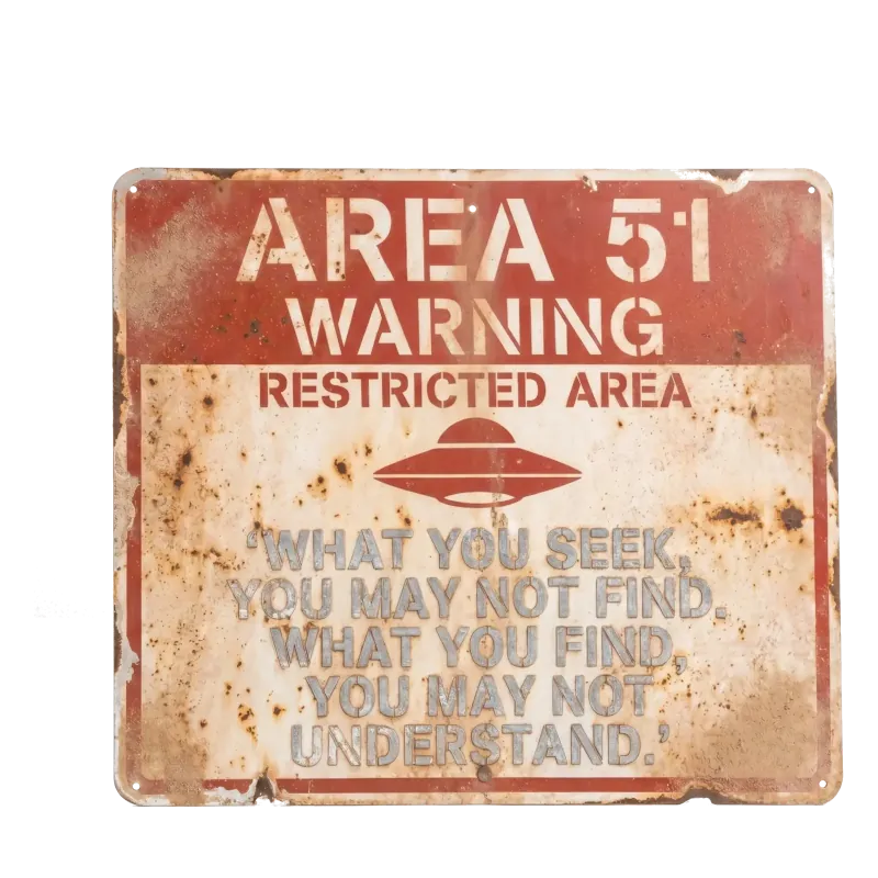 Area 51 UFO Warnung Vintage Shirt