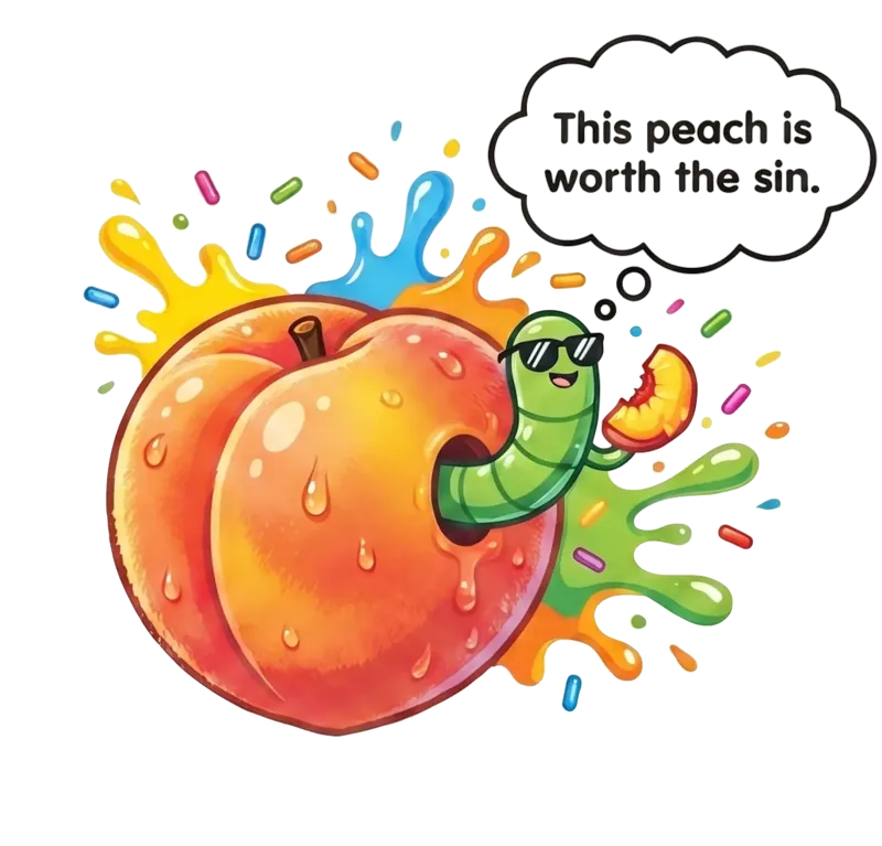 Worth The Sin Peach Meme T-Shirt
