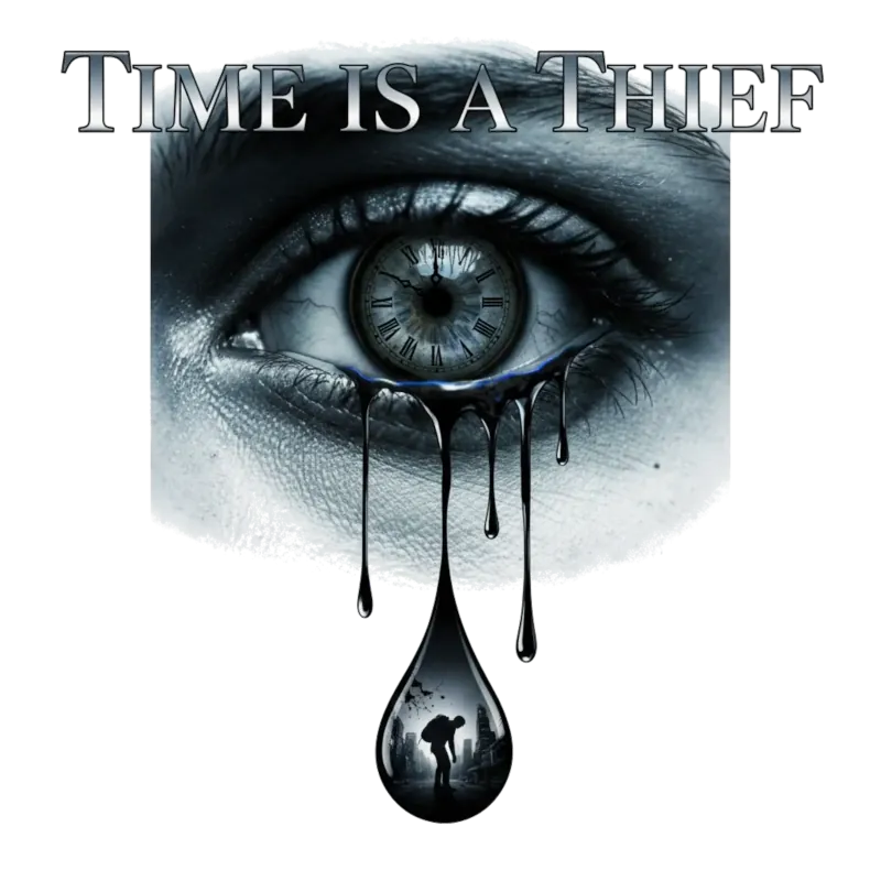 Time Is A Thief Surreal Art Hoodie