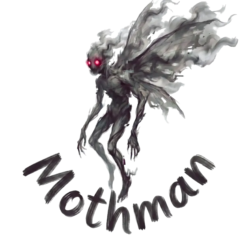 Sudadera Artística de Mothman Criptic Humeante