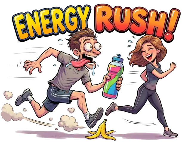 Maglietta Divertente con Cartone Animato Energy Rush