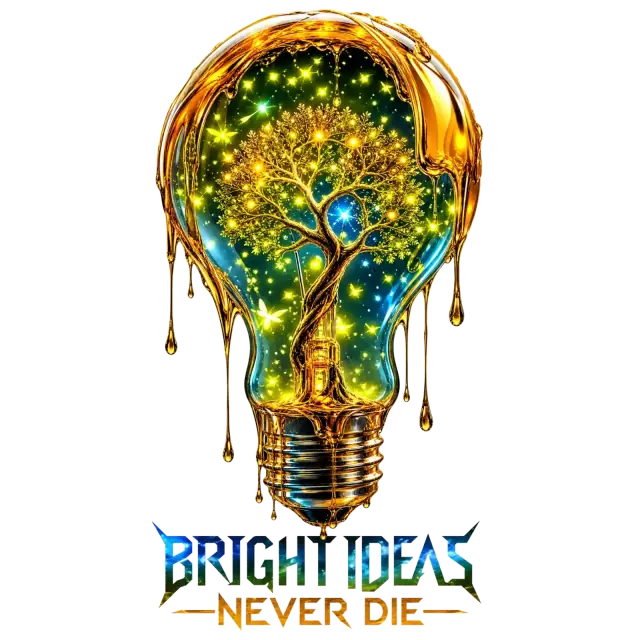 Bright Ideas Never Die Lightbulb Art