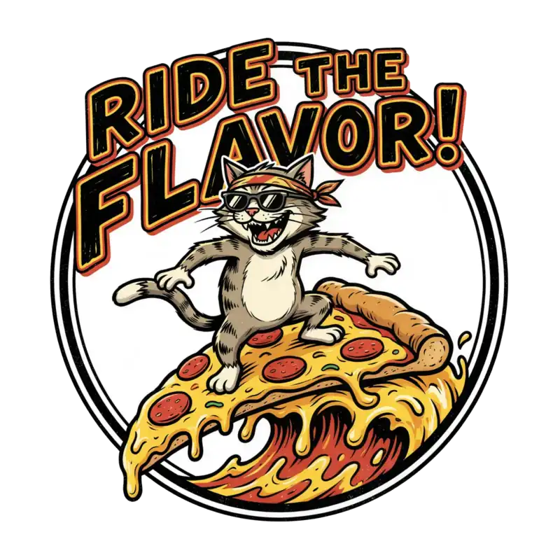 T-Shirt Chat Pizza Ride The Flavor