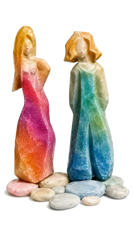 Duale Harmonie Abstrakte Figuren Kunst Hoodie