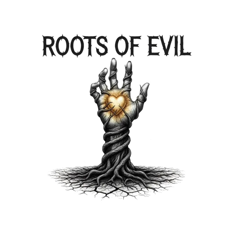 Camiseta Corazón Oscuro Roots Of Evil