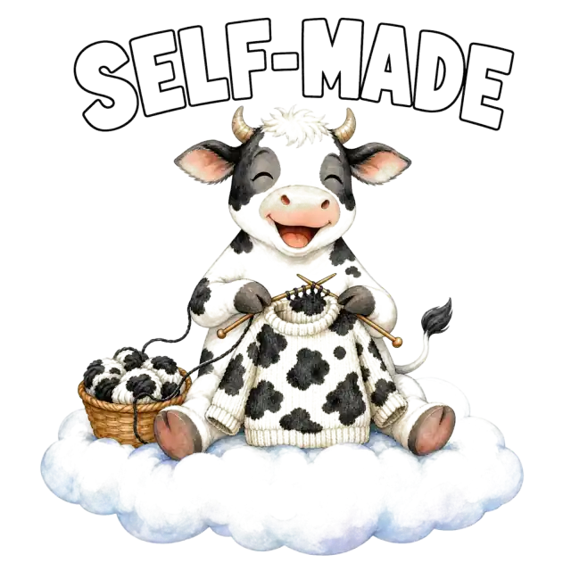 Mucca Fatta da Sola che Lavora a Maglia T-Shirt