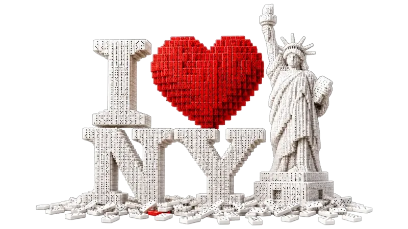 T-Shirt Domino I Love NY – t shirt imprimé