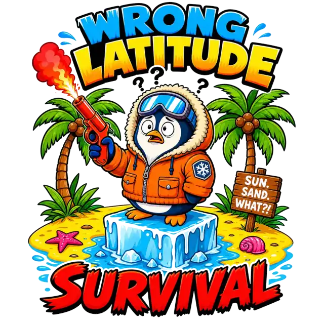 Pingüino en Latitud Incorrecta Sudadera – camisetas graciosas hombre