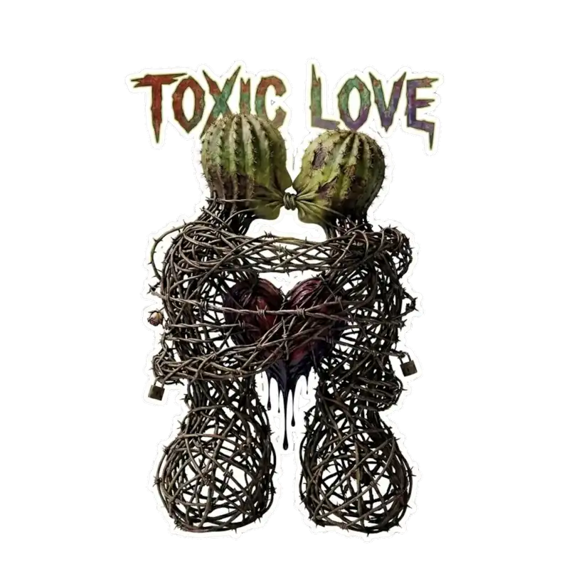 Toxische Liebe Kaktus Umarmung Hoodie