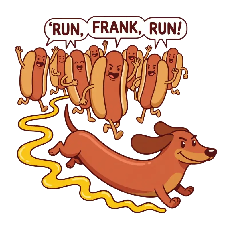 Biegnij Frank Biegnij Pogoń za Hot Dogiem