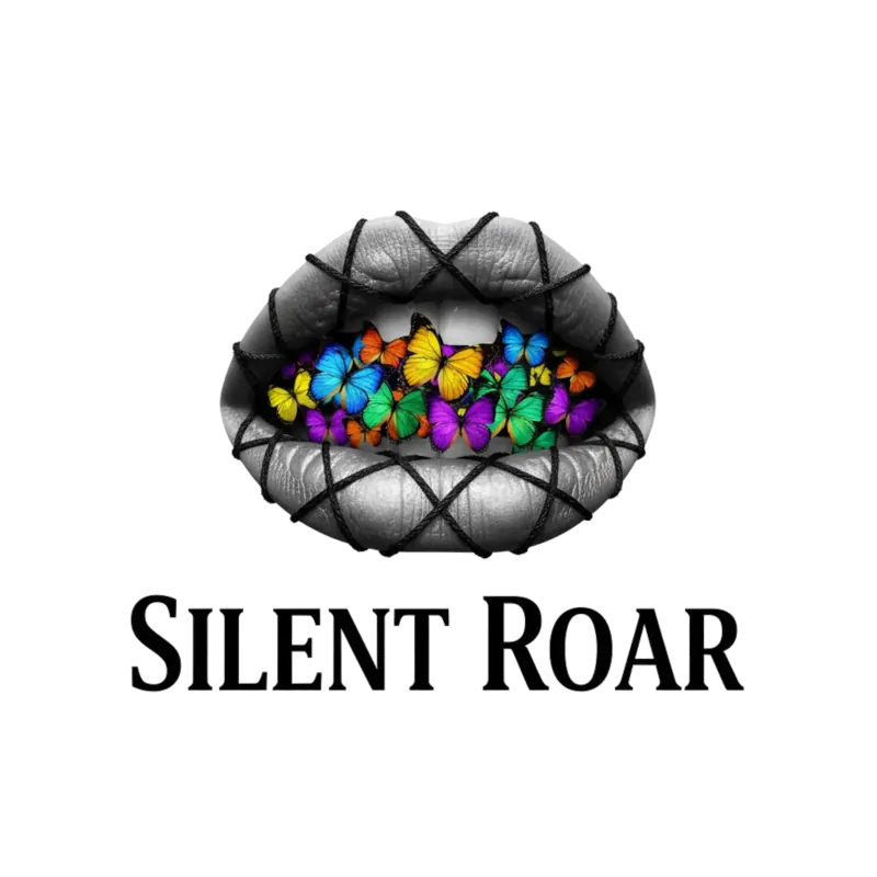 Ruggito Silenzioso Labbra Legate con Farfalle