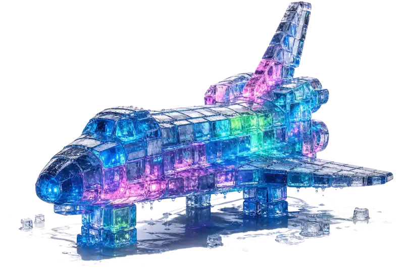 Neon Ice Space Shuttle Graphic Tee