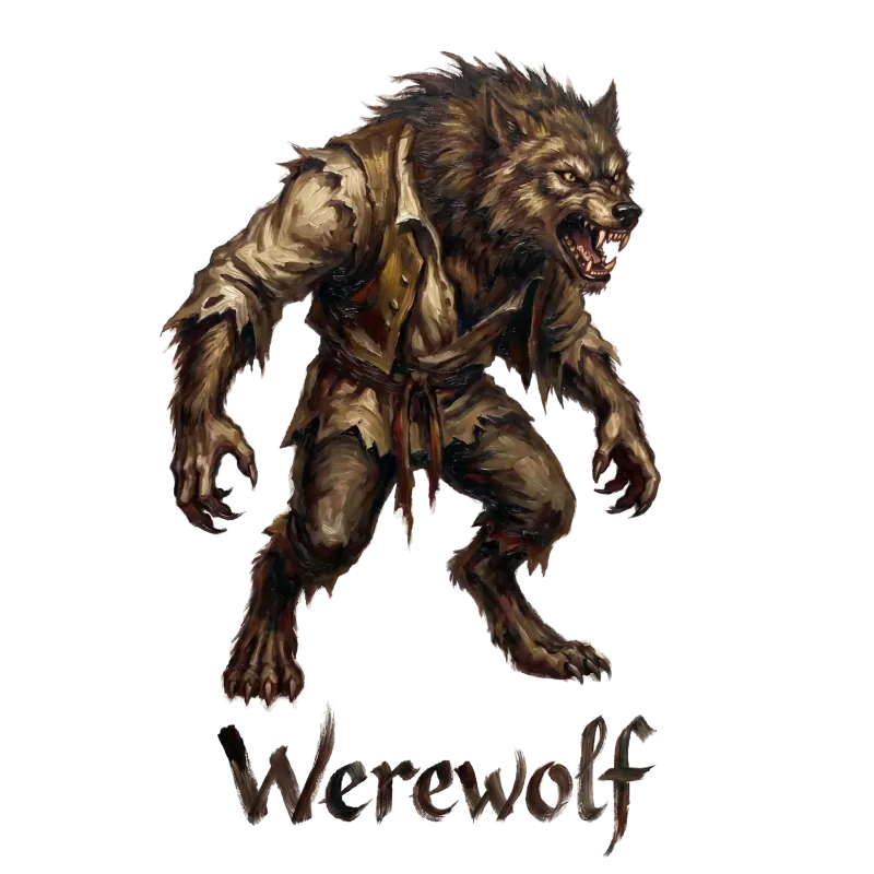 Klassische Wilde Werwolf Gothic Kunst