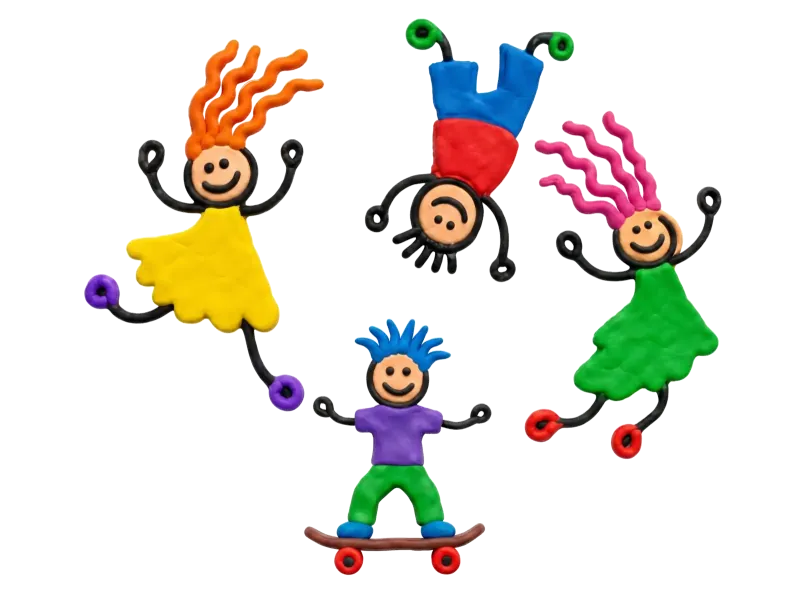 Playful Clay Figures Kids Art T-Shirt – funny t-shirts for men