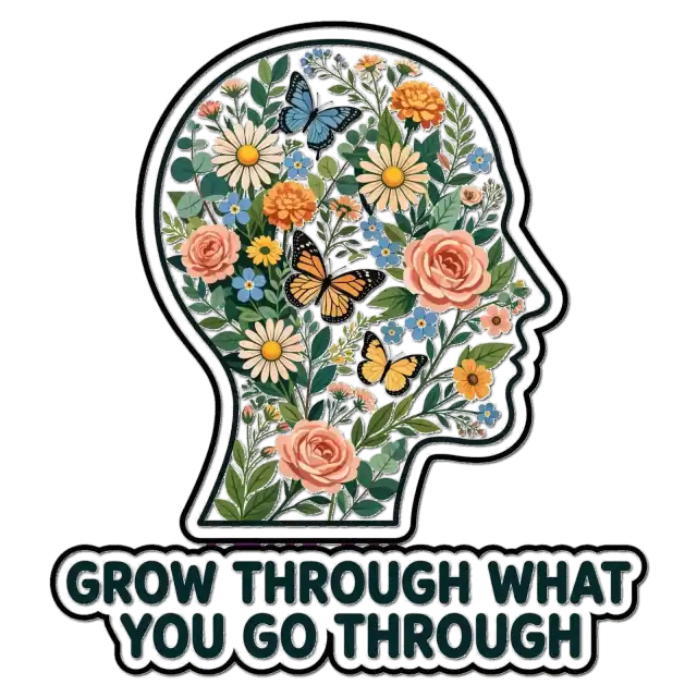 Grow Through What You Go Through Floral Mind