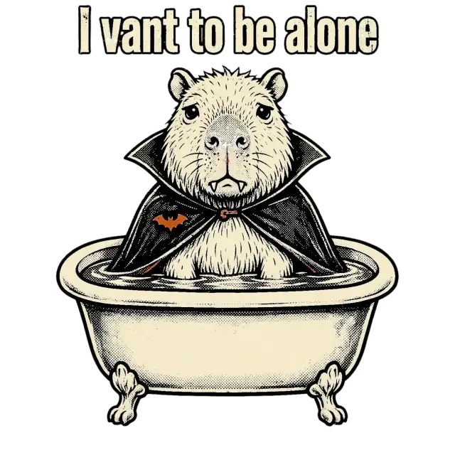 Capibara Vampiro Voglio Stare Solo