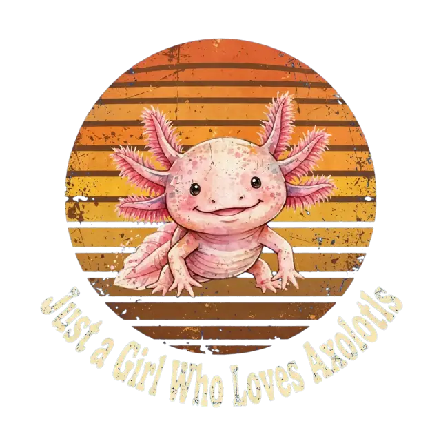 Ragazza Che Ama Gli Axolotl Sunset Art – maglietta animali