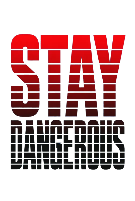 Maglietta Stay Dangerous Glitch Rosso