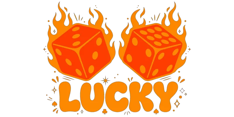 Burning Lucky Dice Retro T-Shirt