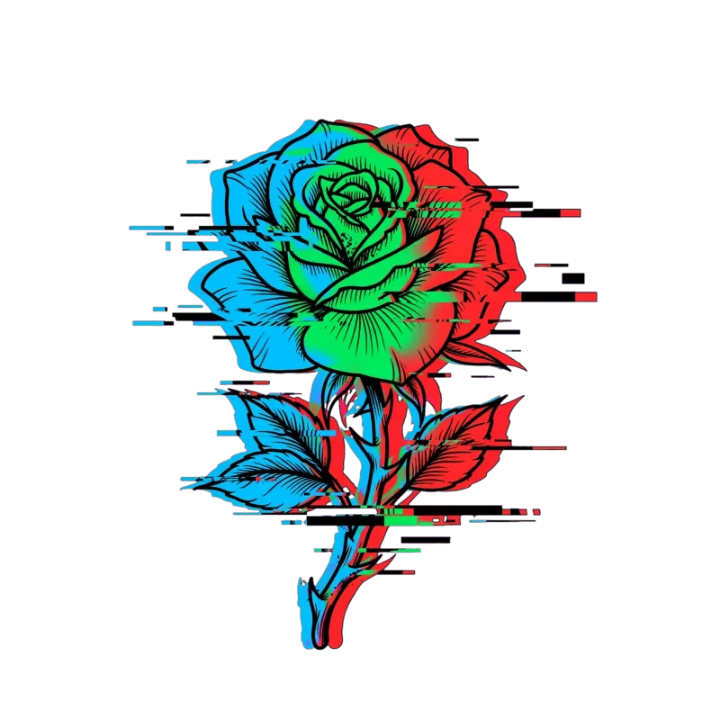 Rosa Glitch Arte Digitale Distorta