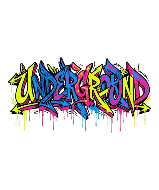Underground Neon Graffiti Streetwear T-Shirt