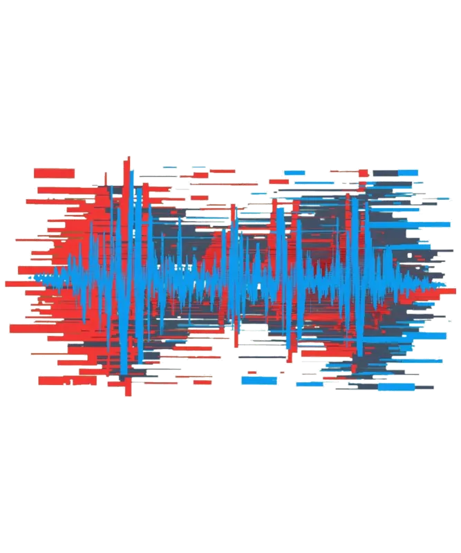 Glitch Soundwave Digitale Verzerrung T-Shirt