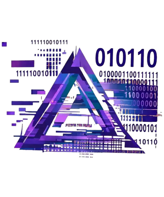Cyber Dreieck Glitch Code Hoodie