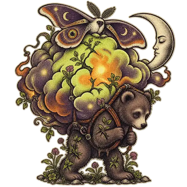 Celestial Bear Carrying the Night Sky