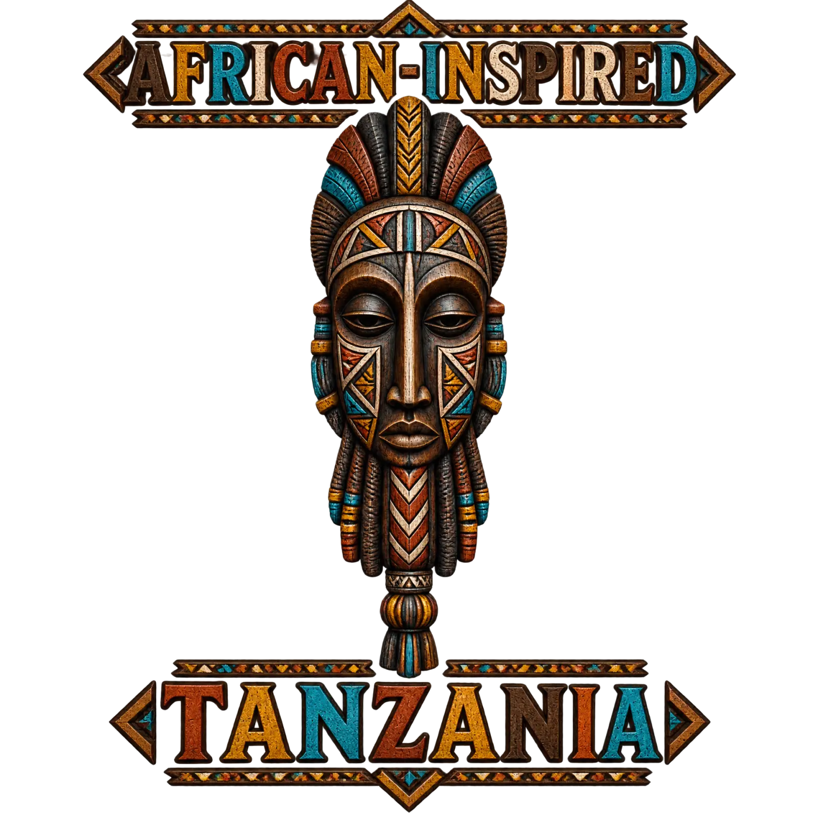 Masque Africain Tanzanie Affiche Voyage – t shirt voyage