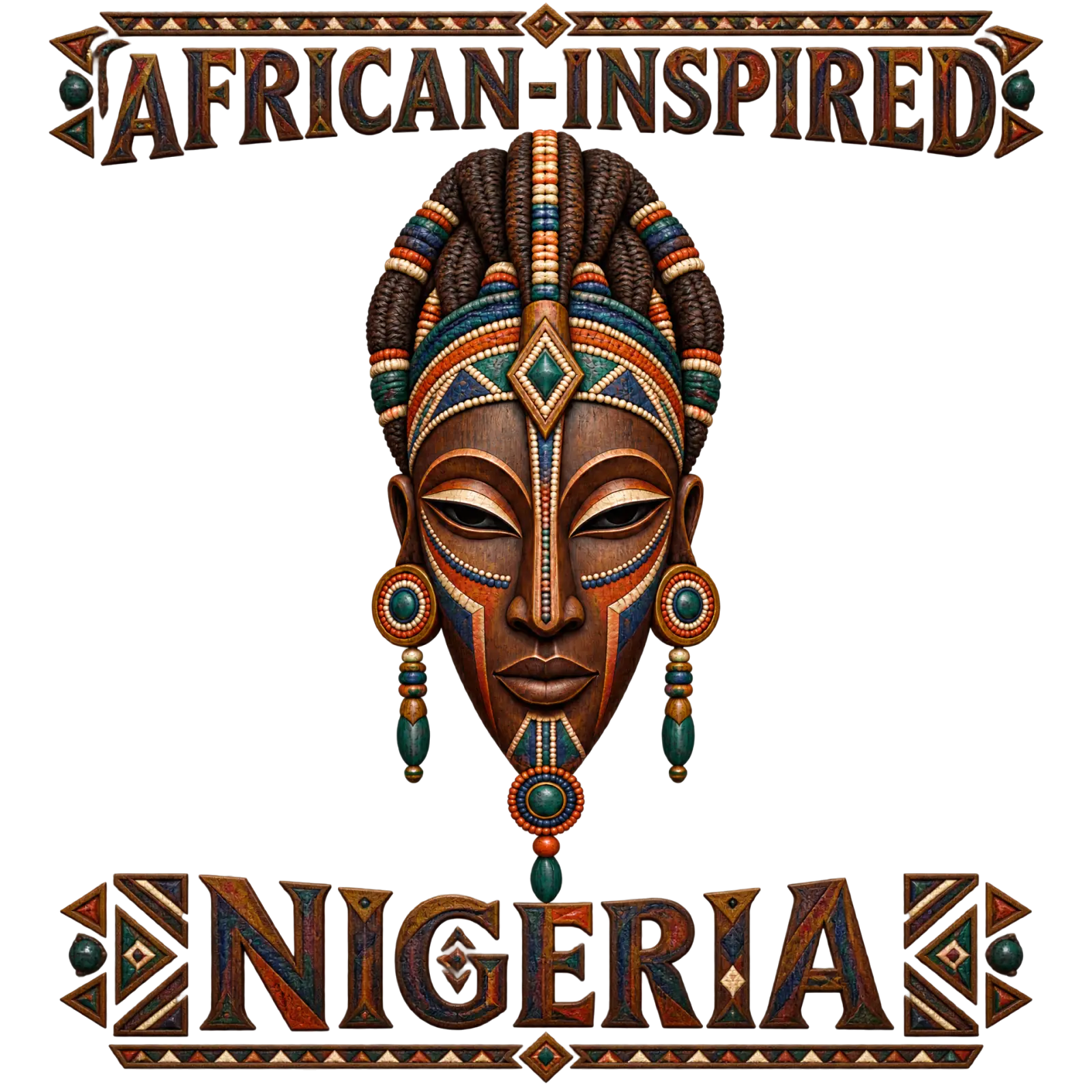 Masque Africain Voyage Nigeria Affiche – t shirt voyage
