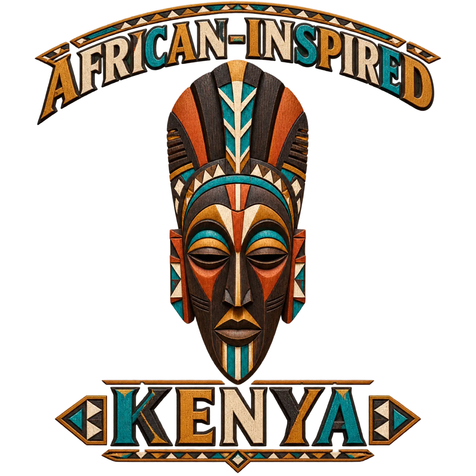 Masque Tribal du Kenya Inspiré par l'Afrique – t shirt voyage