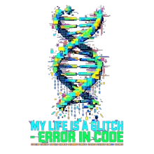 T-Shirt Glitch nel Mio Codice DNA