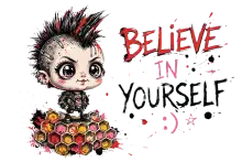 T-Shirt Punk Chibi Believe In Yourself