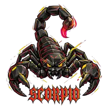 T-Shirt Art Glitch Scorpion Cybernétique