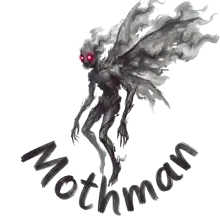 Felpa con Cappuccio Cryptid Mothman Fumoso