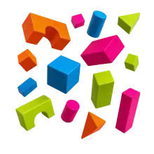 Art de Blocs de Bois Géométriques