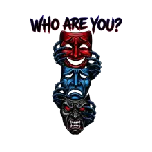 Qui Êtes-Vous T-Shirt à Masques Multiples