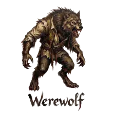 Howling Feral Werewolf Gothic Art