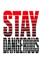 Camiseta Stay Dangerous Glitch Rojo